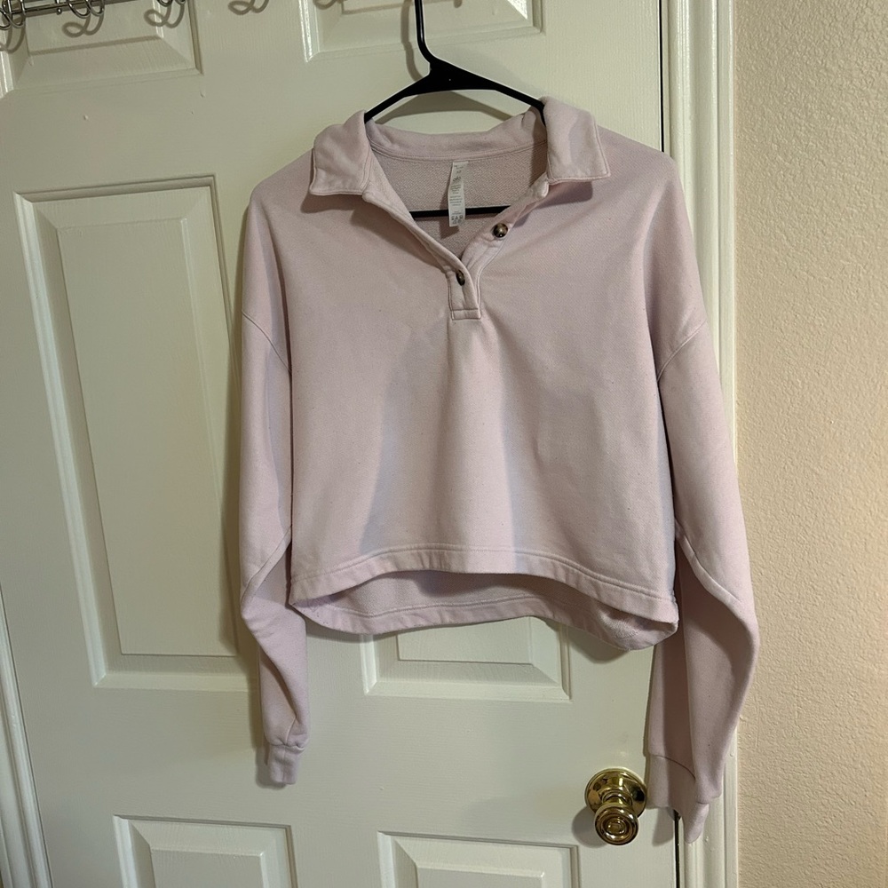 Alo Henley Pullover light pink sweatshirt